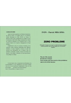 Zéro problème - Couverture Ebook auto édité