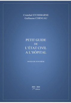 PETIT GUIDE  DE L’ÉTAT CIVIL A L’HÔPITAL - Couverture Ebook auto édité