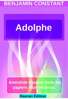 Adolphe - Couverture Ebook auto édité