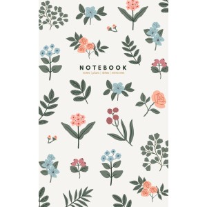 carnet notebook avec motifs floraux